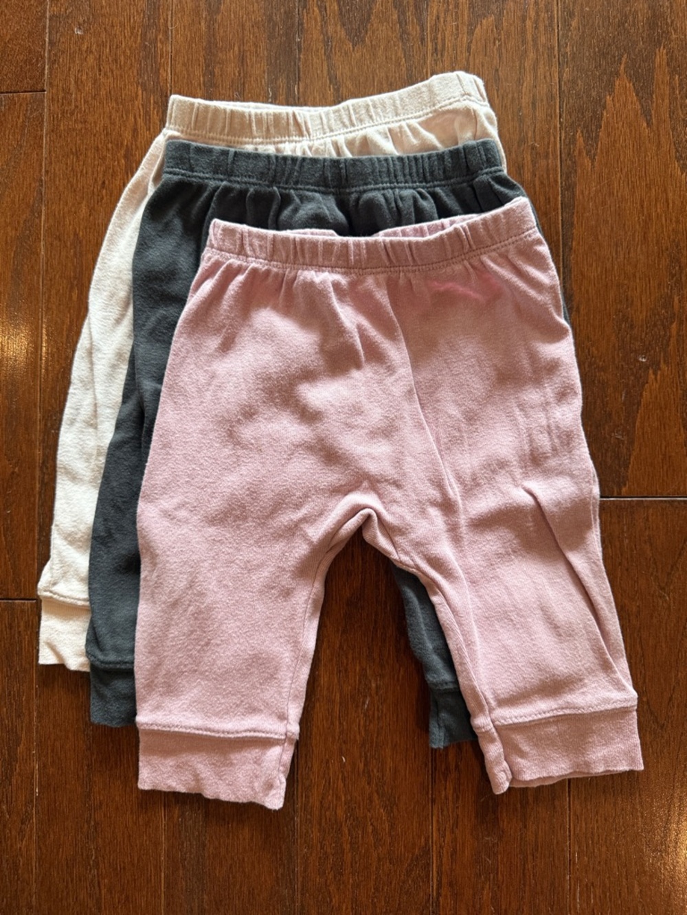 Cloud Island Baby Girl Cotton Jogger Pants - Pink, Charcoal, Light Pink